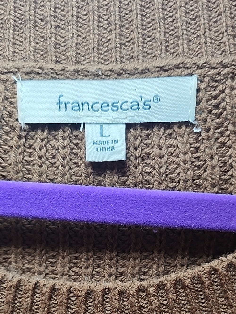 Francesca's Hailee embroidered pullover sweater colorful floral bell Sleeves L - Picture 6 of 14